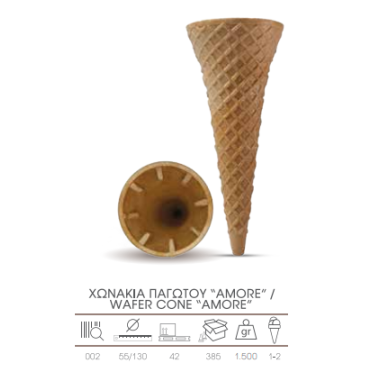 ΧΩΝΑΚΙΑ ΒΑΦΛΑΣ ΖΑΧΑΡΕΩΣ AMORE 385ΤΜΧ