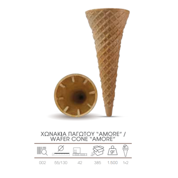 ΧΩΝΑΚΙΑ ΒΑΦΛΑΣ ΖΑΧΑΡΕΩΣ AMORE 385ΤΜΧ