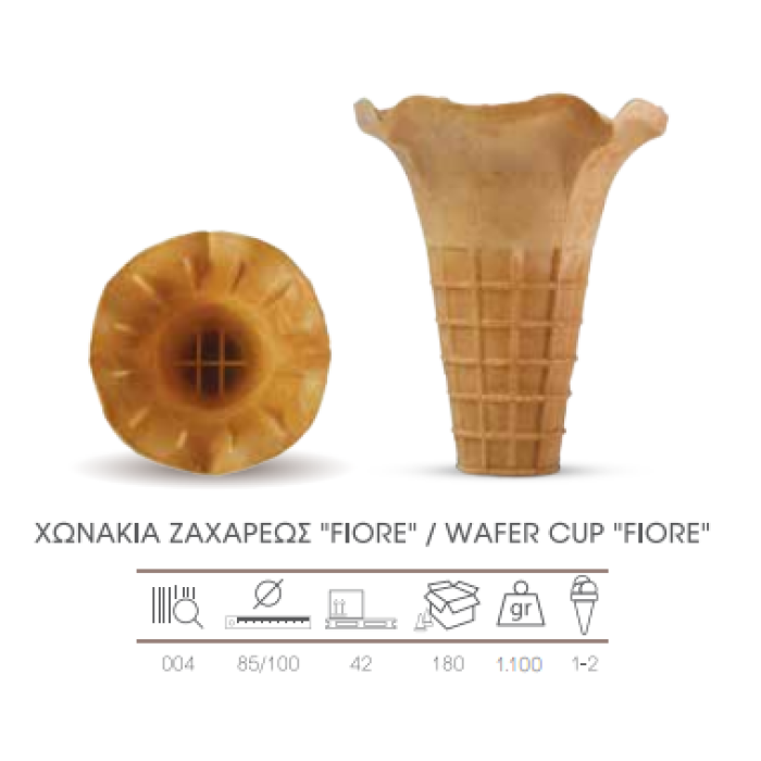 ΚΥΠΕΛΛΑ ΒΑΦΛΑΣ ΖΑΧΑΡΕΩΣ"FIORE" 180ΤΕΜ