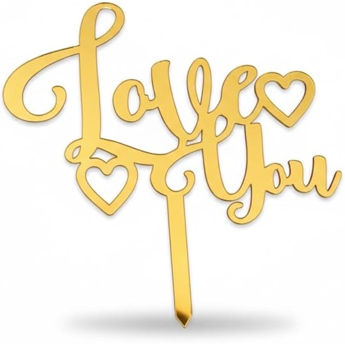 Νο24156 I LOVE YOU PICK ΧΡΥΣΟ