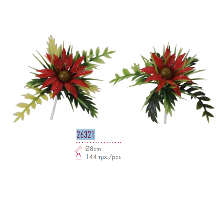 Νο26321 ΚΛΩΝΑΡΙ ΠΟΝΣΕΤΙΑΣ XMAS 144 ΤΜΧ