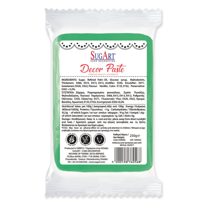 SUGART ΖΑΧΑΡΟΠΑΣΤΑ ΧΡΩΜΑ 1kg