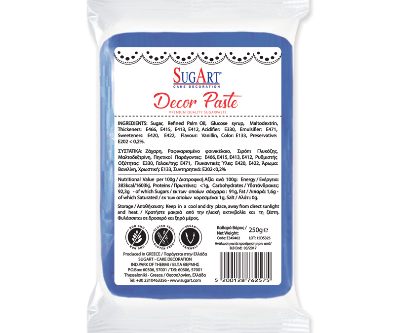 Ζαχαρόπαστα Σκούρο Μπλε